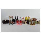 Salt and pepper shakers, includes horses, mail