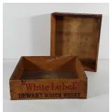 Advertising, Two wooden "white label" Dewar