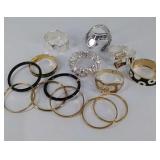 Group of costume jewelry bracelets