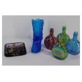 Group of glass decorative items