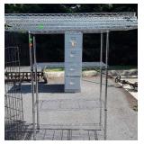 Wire Storage shelf, four 36 c shelves 56" tall.