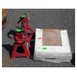 Box of 12" ceramic floor tiles, and set of 2 ton