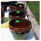 3pcs Set Ceramic Flower planters