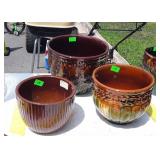 Three Early pottery Planters