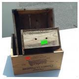3 Wooden Decor Boxes, wine Advertising