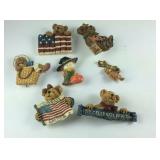 Seven bear theme brooches