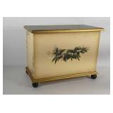 Decorative holly designed storage trunk, 21x11x16"