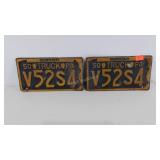 Pair 1950 Pennsylvania Truck License Plates