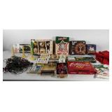 Vintage Christmas decor, spun glass angel hair,