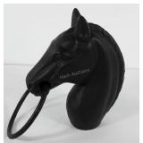 Cast iron horse head with ring topper for