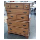 Maple Chest on Chest of Drawers, solid ready to