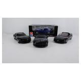 Four Model cars, sports, Dodge Viper, Corvette