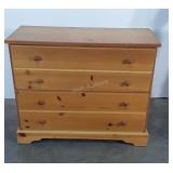 Pine 2 Drawer File Cabinet, Laterial Style