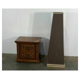 End table and plant or display stand, 50" tall,