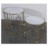 2pc Set of Home Furnishings End Stands, metal