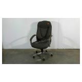Office chair, nubbie upholstery, wear on arm pads