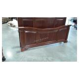 King Size Bed, Mahogany color finish, mid high