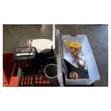 Skid lot, shredder, wastecan, pictures, hangers,