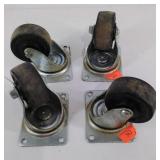 Set of four caster wheels