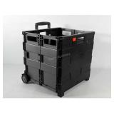 Collapsible crate in wheels, 16.5" × 15" × 16"
