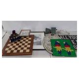 Decor group, signed sketch, signs, stone bookends