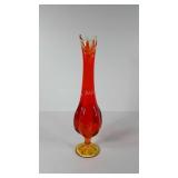 Viking swung glass vase, stands 18 1/2" tall,
