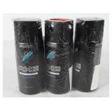 Three cans of Axe body spray deodorant
