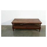 Coffee table, two drawers, finish as shown