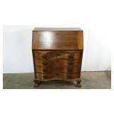 Maddox Colonial slant top desk with claw feet,