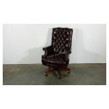 Leather look office chair