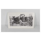 Show Cattle art print by Amanda Raithel, "Pit