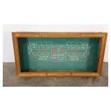 Table top dice gambling game, 20 x 39 x 6, felt
