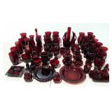 Red glass group, includes Avon Cape Cod, Anchor