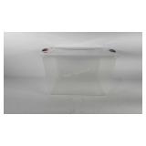 Sterilite tote with latching lid, 23" × 15.5" ×