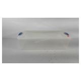 Sterilite tote with latching lid, 26" × 16" × 6"