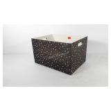 Lightweight wooden storage bin, star design, 16"