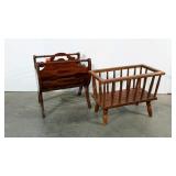 Two magazine racks, pegs missing as shown