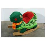 Plush ride on turtle, 12" to seat