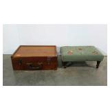 Partitioned storage box and needlepoint foot