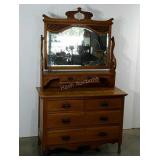 Dresser with mirror, 19 x 42 x 70