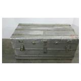 Large storage trunk, 21 x 40 x 19, aluminum