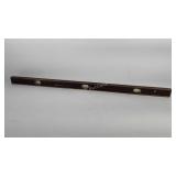 Wood and brass level, 48" long