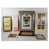 Picture frames and blank canvas, sizes as shown