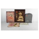 Wall decor group, includes metal signs, humorous