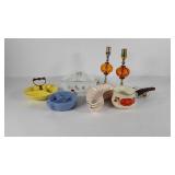 Home goods, California pottery, Inland Glass