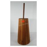 Wooden butter churn, 16"