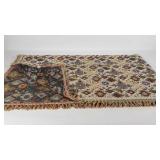 Throw with fringe, some pulls in fringe as shown,