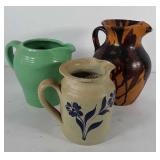 Three water pitchers, includes Williamsburg