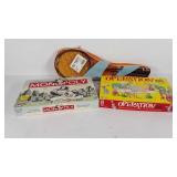 Games, Monopoly,  Operation and badminton set,