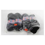 Twenty-four pairs of black socks, size 10-13